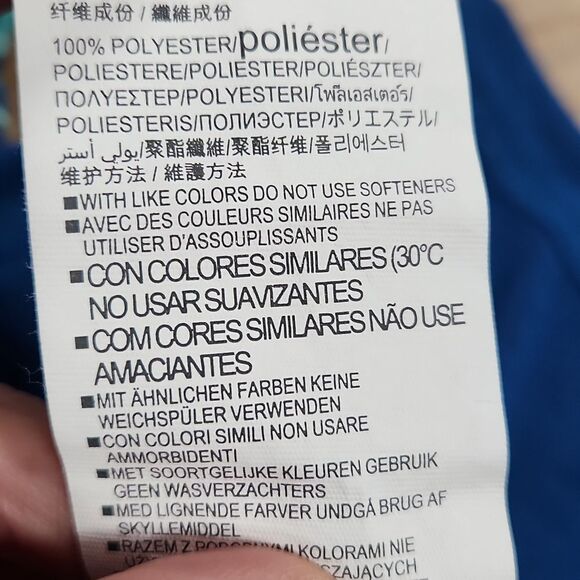 🦋Under Armour Blue & Turquoise Golf Collared Polo Shirt Youth Large - Picture 13 of 13